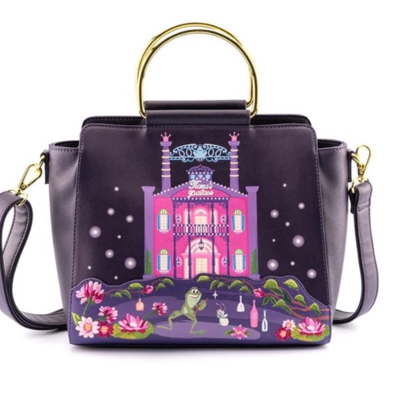 Loungefly Disney Tiana’s Place Crossbody Satchel Bag Purse Princess & Frog - Picture 7 of 9